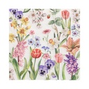 10 x 20 Servietten, 3-lagig 1/4-Falz 33 cm x 33 cm "Flower Meadow"