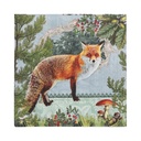 10 x 20 Servietten, 3-lagig 1/4-Falz 33 cm x 33 cm "Fox Portrait"