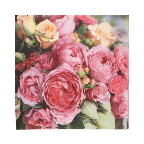 [89487] 10 x 20 Servietten, 3-lagig 1/4-Falz 33 cm x 33 cm "Romance Antique"