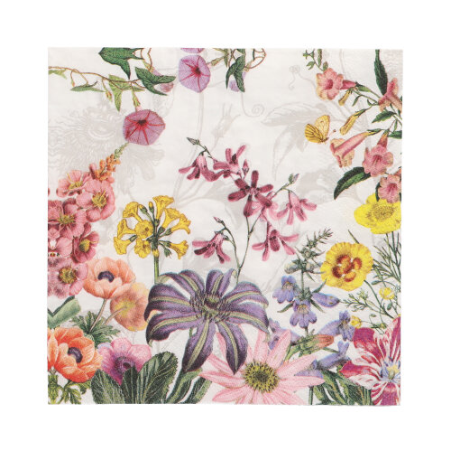 10 x 20 Servietten, 3-lagig 1/4-Falz 33 cm x 33 cm "Jardin"