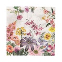 10 x 20 Servietten, 3-lagig 1/4-Falz 33 cm x 33 cm "Jardin"