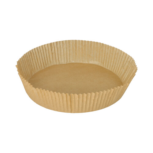 [89502] 24 x 30 Backpapierzuschnitte Ø 21 cm · 5 cm braun für Heißluftfritteusen