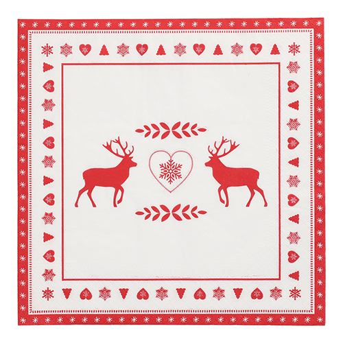 15 x 20 Servietten, 3-lagig 1/4-Falz 40 cm x 40 cm "Rennes"