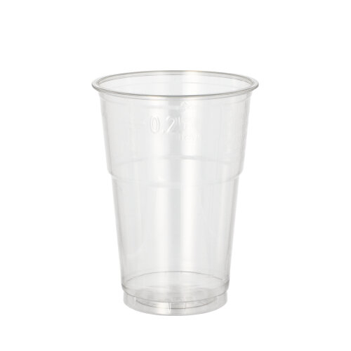 [89551] 25 x 50 Trinkbecher R-PET 0,25 l Ø 7,8 cm · 10,7 cm glasklar