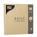 15 x 20 Servietten "DAILY Collection" 1/4-Falz 32 cm x 32 cm sand