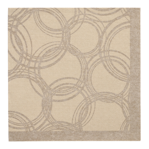 5 x 50 Servietten "ROYAL Collection" 1/4-Falz 40 cm x 40 cm sand "Bubbles"