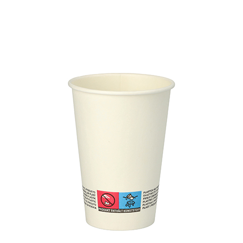 25 x 100 Automatenbecher, Pappe "To Go" 0,18 l Ø 7 cm · 9,2 cm weiss