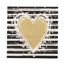 12 x 30 Servietten, 3-lagig 1/4-Falz 33 cm x 33 cm "Sparkling Heart"