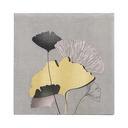 10 x 20 Servietten, 3-lagig 1/4-Falz 33 cm x 33 cm "Golden Ginko"