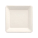 10 x 50 Teller, Zuckerrohr "pure" eckig 15,5 cm x 15,5 cm weiss