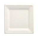 10 x 50 Teller, Zuckerrohr "pure" eckig 20 cm x 20 cm weiss