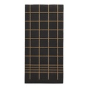 16 x 30 Servietten, 2-lagig "PUNTO" 1/8-Falz 39 cm x 40 cm schwarz/gold "Kitchen Towel"