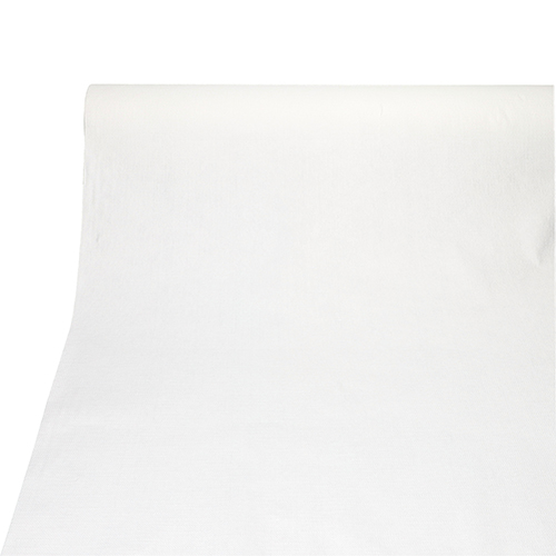 [89795] 2 x Tischdecke, stoffähnlich, PV-Tissue Mix "ROYAL Collection" 20 m x 1,18 m weiss