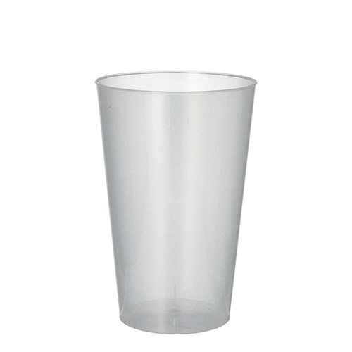 [89823] 10 x 50 Mehrweg-Trinkbecher PP 0,4 l Ø 8,6 cm · 13 cm transluzent unzerbrechlich