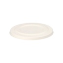 8 x 50 Deckel für Suppenbecher, Zuckerrohr "pure" rund Ø 14 cm weiss