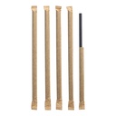 12 x 100 Shake-Halme Papier Ø 8 mm · 25 cm schwarz einzeln gehüllt