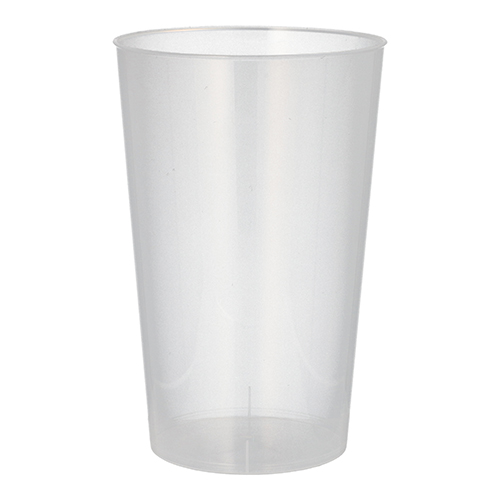 12 x 8 Mehrweg-Trinkbecher PP 0,5 l Ø 9,1 cm · 14 cm transluzent unzerbrechlich