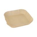 10 x 100 Backpapiere 20 cm x 20 cm x 4,5 cm braun für Heißluftfritteusen