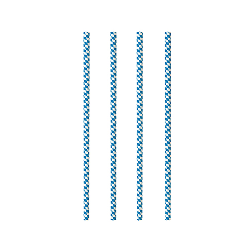[89971] 10 x 100 Trinkhalme, Papier Ø 6 mm · 20 cm "Bayrisch Blau"