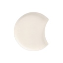 12 x 100 Teller Zuckerrohr "pure" Halbmond Ø 9 cm · 1 cm weiss "Cella"