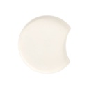 12 x 100 Teller Zuckerrohr "pure" Halbmond Ø 12 cm · 1 cm weiss "Cella"