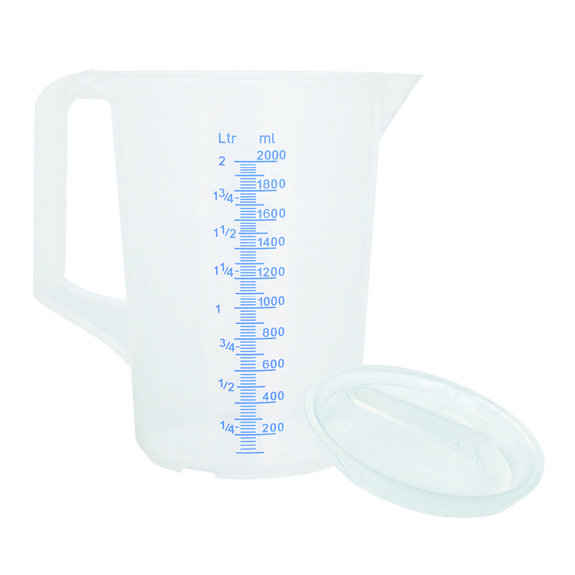 Meßbecher-Set aus Polypropylen, 2 l, natur