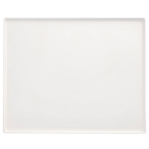 25 x 2 Servierplatten, Zuckerrohr "pure" eckig 32,5 cm x 26,5 cm x 1 cm weiss "Cella"