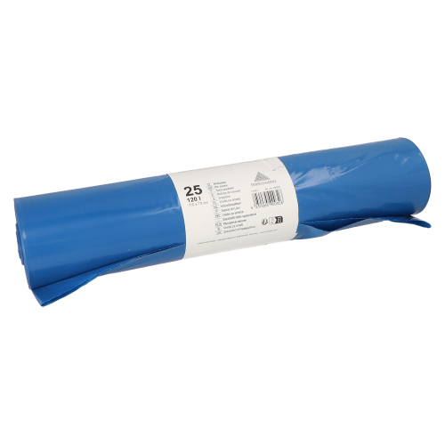 [90032] 10 x 25 Müllsäcke, LDPE 120 l 110 cm x 70 cm blau