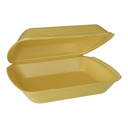 2 x 100 Menüboxen mit Klappdeckel, XPS ungeteilt 7,5 cm x 24,3 cm x 20,8 cm gold