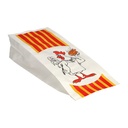 10 x 100 Hähnchenbeutel, Papier mit HDPE-Einlage 24 cm x 10,5 cm x 5,5 cm "Grillhähnchen" 1/2