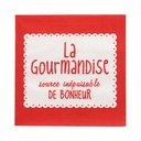 12 x 20 Servietten, 3-lagig 1/4-Falz 33 cm x 33 cm rot "La Gourmandise"