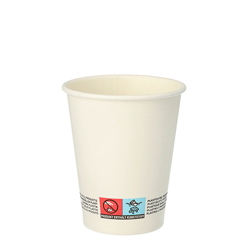 [90310] 20 x 20 Trinkbecher, Pappe "To Go" 0,2 l Ø 8 cm · 9,1 cm weiss