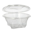 8 x 50 Feinkost- und Salatschalen mit Klappdeckel, R-PET rund 1000 ml Ø 18,5 cm · 7,8 cm glasklar