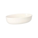 4 x 15 Mehrweg-Schalen oval 900 ml 5,5 cm x 13,5 cm x 20,5 cm weiss "Cella"
