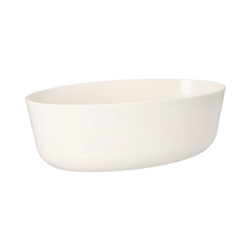 [90388] 4 x 10 Mehrweg-Schalen oval 2400 ml 9,1 cm x 16,5 cm x 26 cm weiss "Cella"