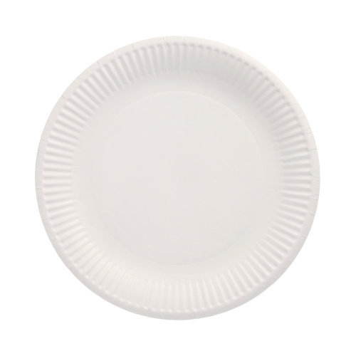 25 x 10 Teller, Pappe rund Ø 23 cm weiss