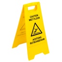 10 x Warnschild / Aufsteller "Achtung Rutschgefahr" 62 cm x 30,5 cm x 2,8 cm gelb