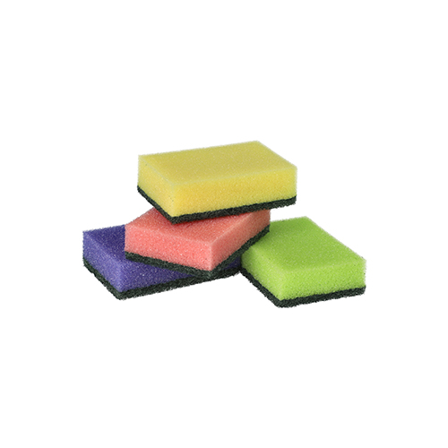 23 x 10 Topfreiniger, Schwamm 2 cm x 7,5 cm x 5 cm farbig sortiert