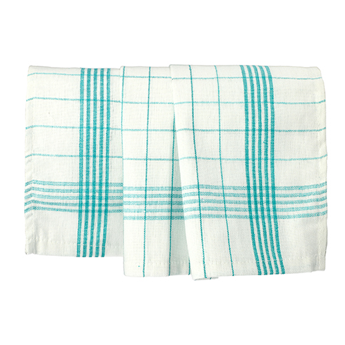 10 x 10 Geschirrtücher 70 cm x 50 cm weiss/blau "Baumwolle"