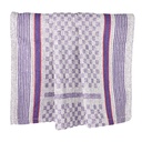 10 x 10 Geschirrtücher 90 cm x 45 cm weiß/violett Grubentuch