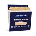 10 x 6 Set "Cederroth" Salvequick Plastic Pflaster (45 Stück) braun , wasserabweisend, Refill