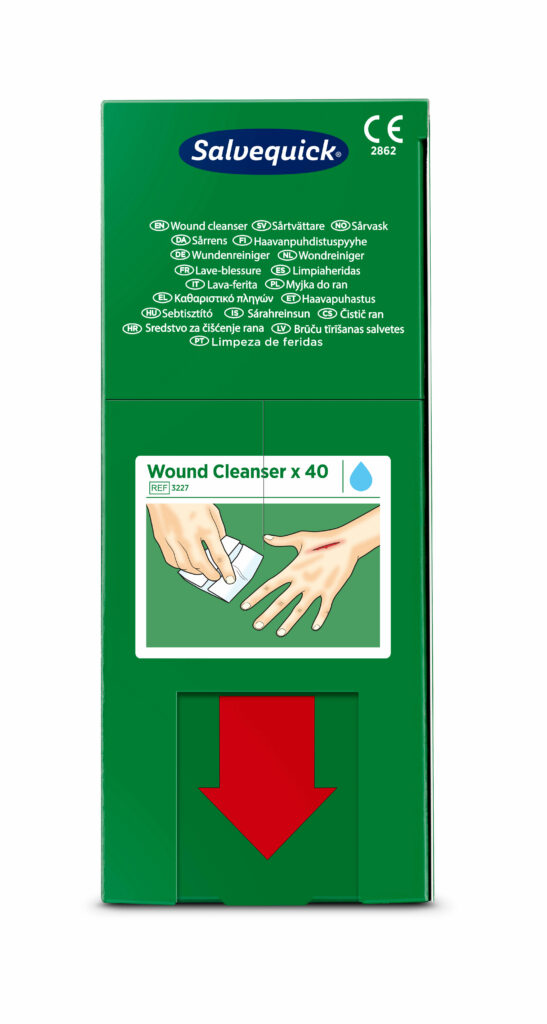 10 x 40 "Cederroth" Wipes Salvequick Wundreiniger refill für Savett-Spender REF 51011006