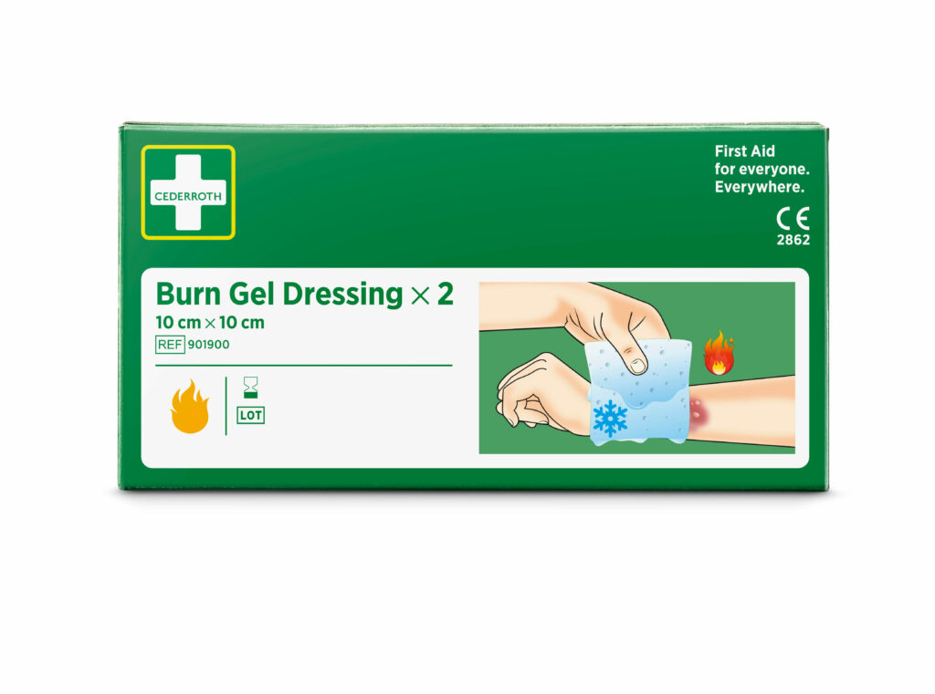 [92212] 24 x 2 "Cederroth" Burn Gel Dressing Verband 10 cm x 10 cm