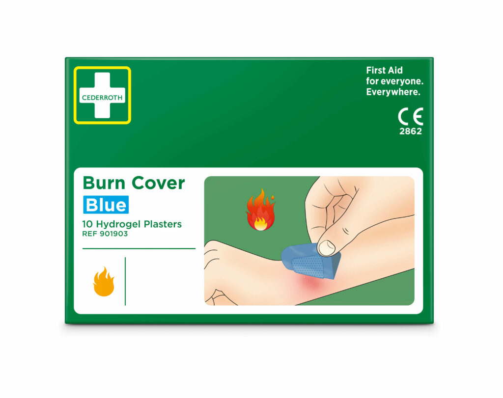 10 x 10 "Cederroth" Burn Cover, Hydrogelplaster 74 mm x 45 mm