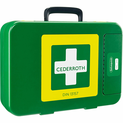 [92221] 2 x "Cederroth" First Aid Kit DIN 13157 30 cm x 42 cm x 18,8 cm grün