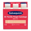 10 x 6 Set "Cederroth" Salvequick Textil Pflaster (30 Stück) braun "Finger Bandage" , Refill