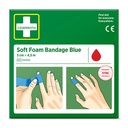 18 x "Cederroth" Soft Foam Bandage 4,5 m x 3 cm blau , Refill