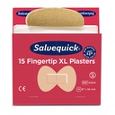 10 x 6 Set "Cederroth" Salvequick Textil Pflaster (15 Stück) 87 mm x 56 mm braun "Fingertip XL"