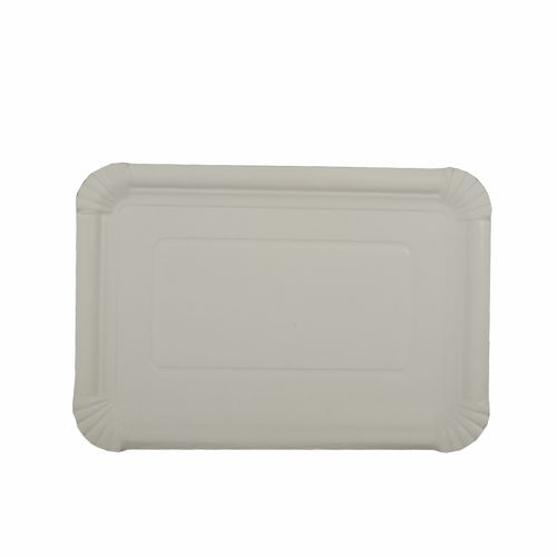 2 x 250 Teller, Pappe [rc] eckig 18 cm x 26 cm weiss
