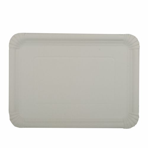 2 x 125 Teller, Pappe [rc] eckig 21 cm x 29 cm weiss